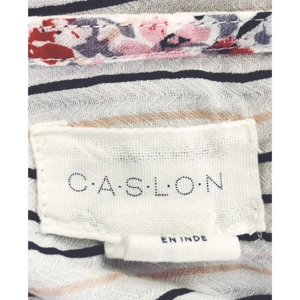 Caslon Nordstrom White Floral XS Blouse - Picture 6 of 8